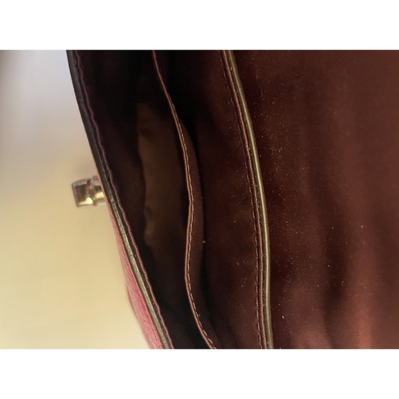 Coach Pebbled Leather Turnlock Flap Mini Crossbody Pink Magenta - Picture 10 of 13